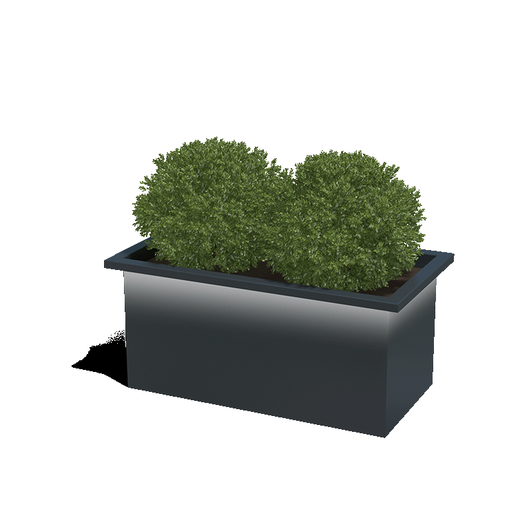 Bac à plantes en acier thermolaqué avec LED