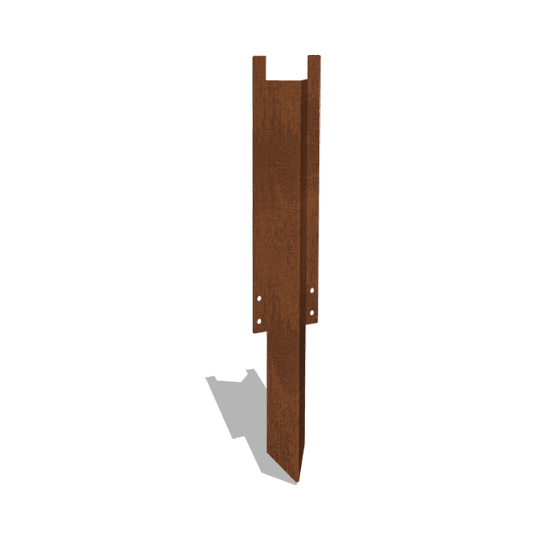 Piquet de terre en acier corten haut 34 - 37,5 cm