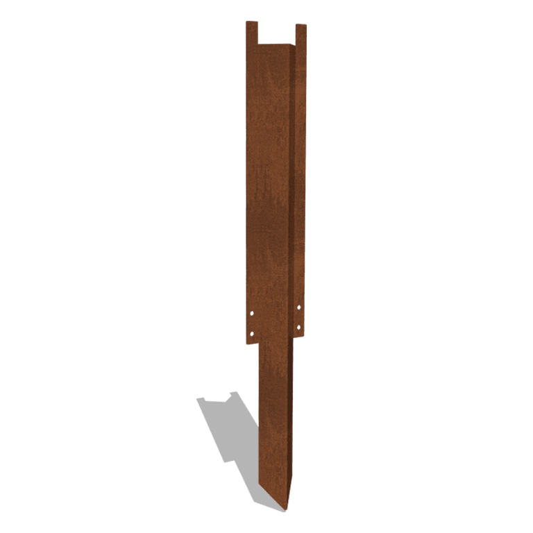 Piquet de terre en acier corten haut XL 45 cm