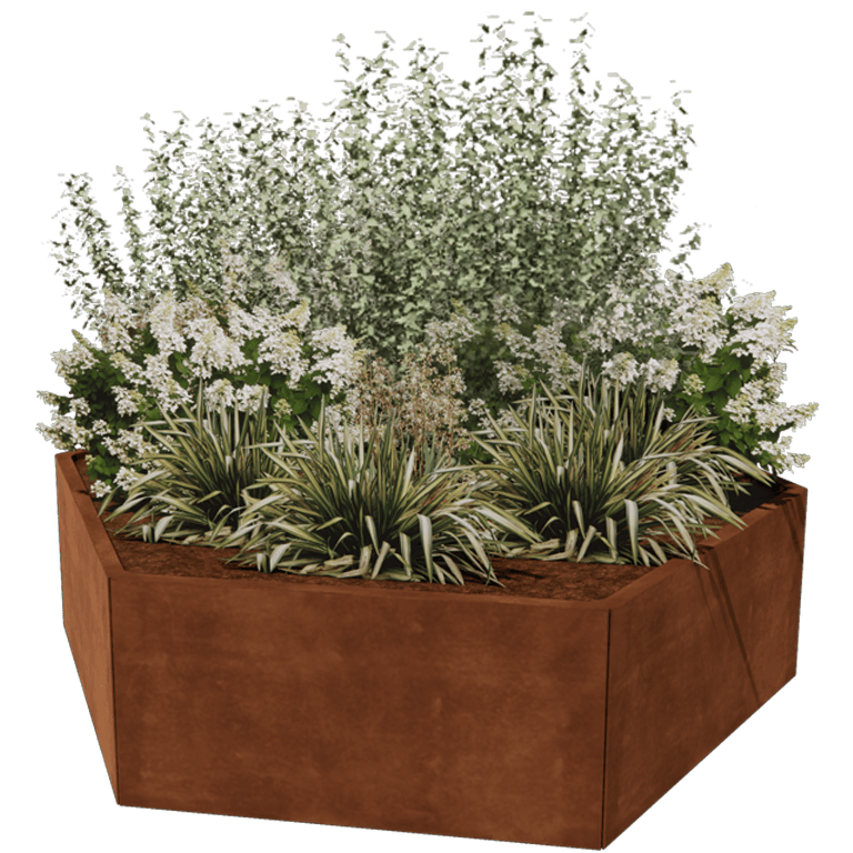 Bac à plantes en acier corten Denver 100