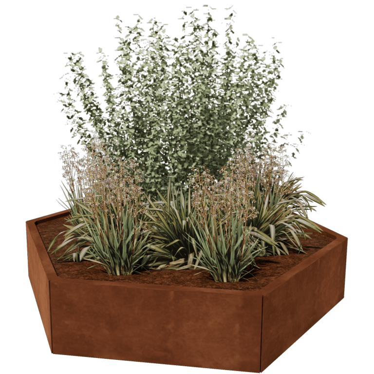 Bac à plantes en acier corten Denver 80