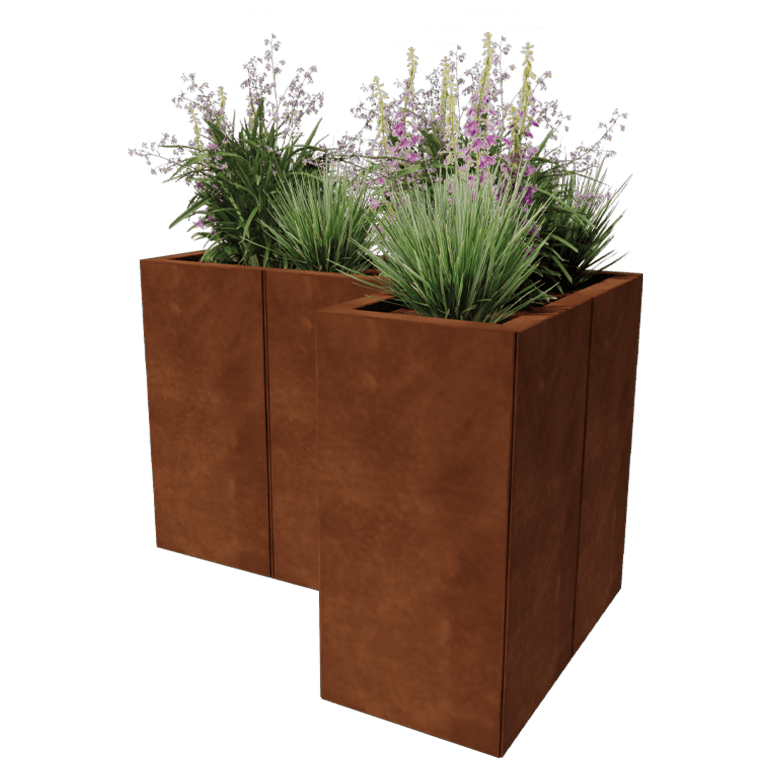 Bac à plantes en acier corten Kansas 30