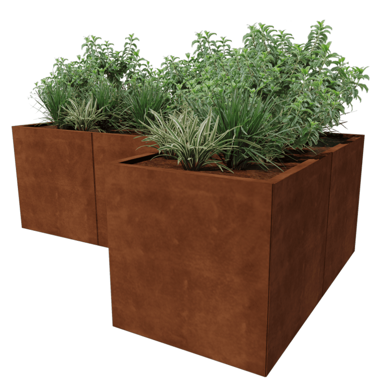 Bac à plantes en acier corten Kansas 70