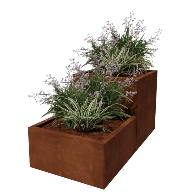 Bac à plantes en acier corten Miami special II 60