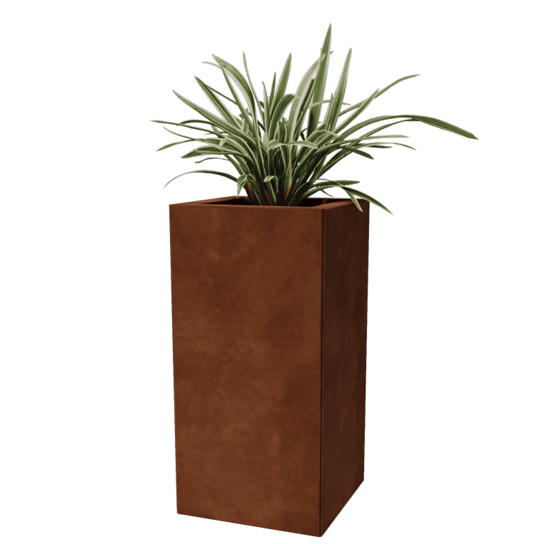 Jardinière en acier corten Miami 30 x 30 cm