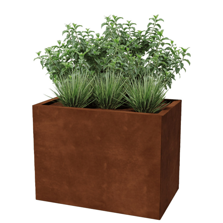 Bac à plantes en acier corten Texas 50 x 80 cm