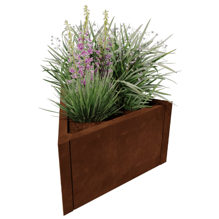 Bac à plantes en acier corten Alaska équilatéral 60 cm