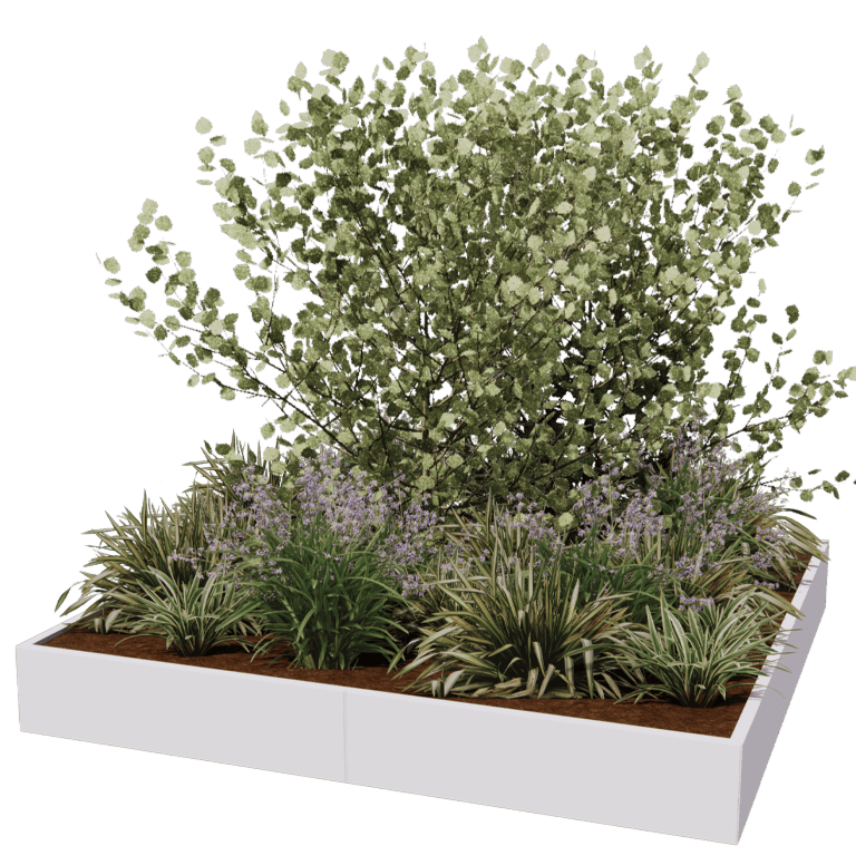 Bac à plantes en acier thermolaqué Miami xxl 240 x 240 cm