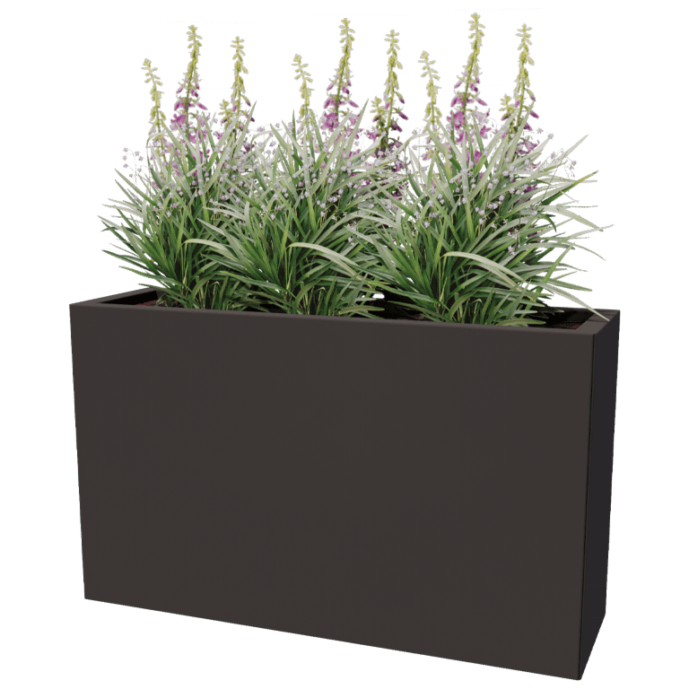 Bac à plantes en acier thermolaqué Texas 30 x 100 cm