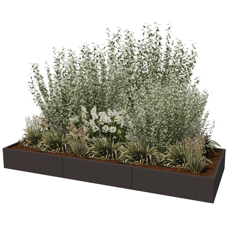 Jardinière en acier thermolaqué Texas xxl 300 x 120 cm