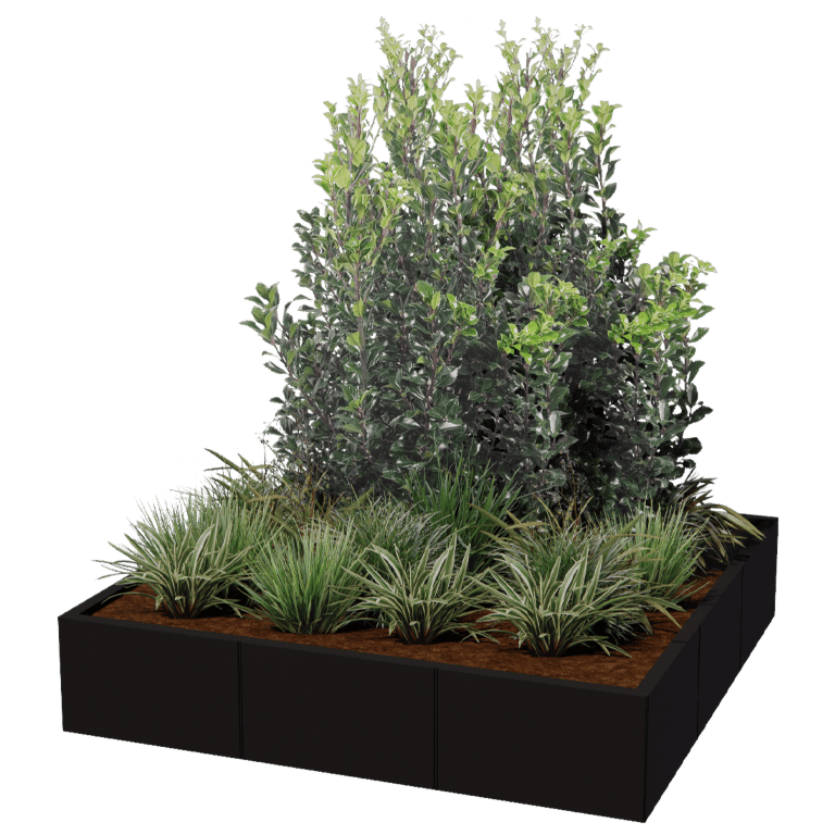 Bac à plantes en acier thermolaqué Miami xxl 150 x 150 cm