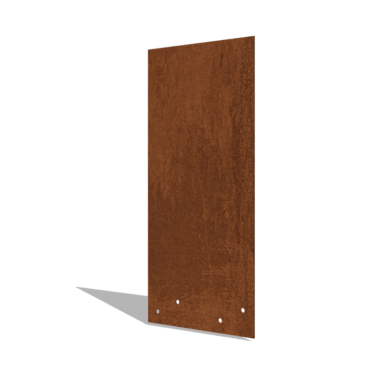 Plaque de jonction en acier corten droite haut XL 45 cm