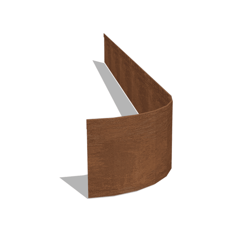 Bordure FLEX en acier corten à bord aplati 23 cm (longueur 240 cm)