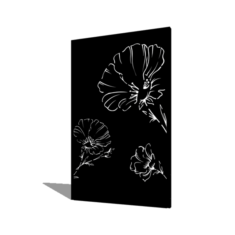 Coquelicot peint par poudrage