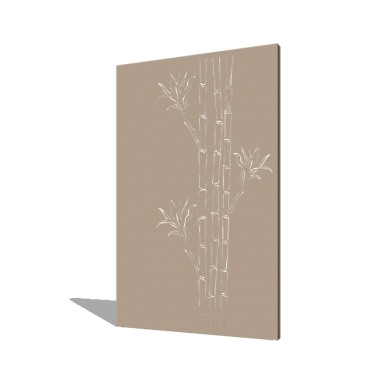 Bambou peint par poudrage