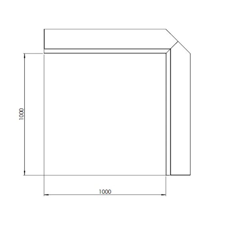 Paroi de soutènement en acier thermolaqué angle intérieur 100 x 100 cm (hauteur 30 cm)