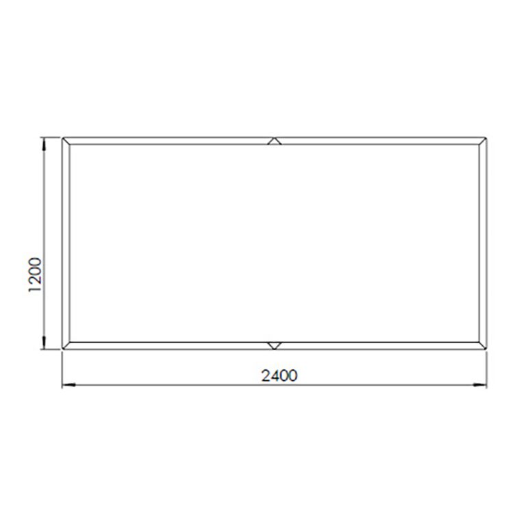 Jardinière en acier peint par poudrage Texas xxl 240 x 120 cm