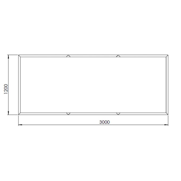 Jardinière en acier thermolaqué Texas xxl 300 x 120 cm