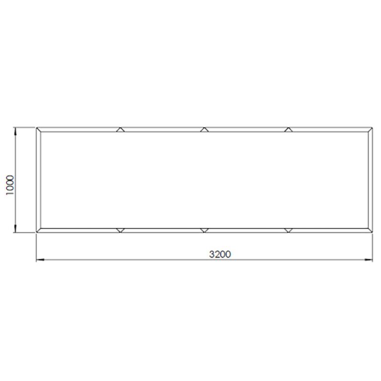 Jardinière en acier corten Texas xxl 320 x 100 cm