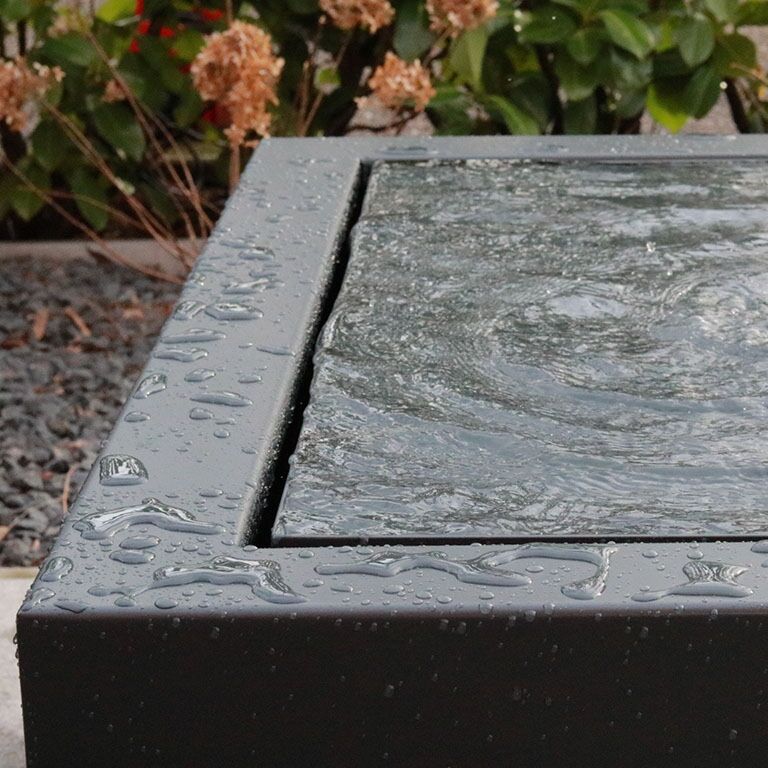 Table d'eau en aluminium 100 x 100 x 40 cm