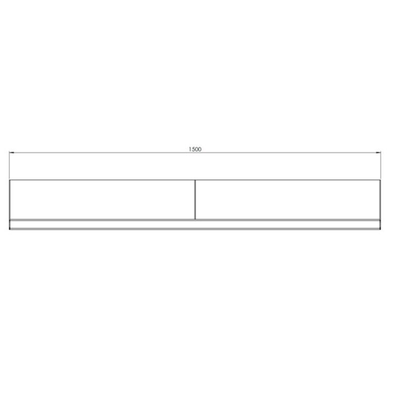 Mur de soutènement en acier peint par poudrage droit de 150 cm (hauteur 50 cm)