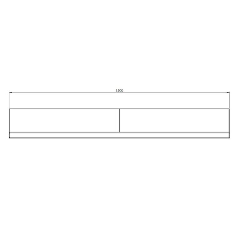 Mur de soutènement en acier corten droit 150 cm (hauteur 30 cm)