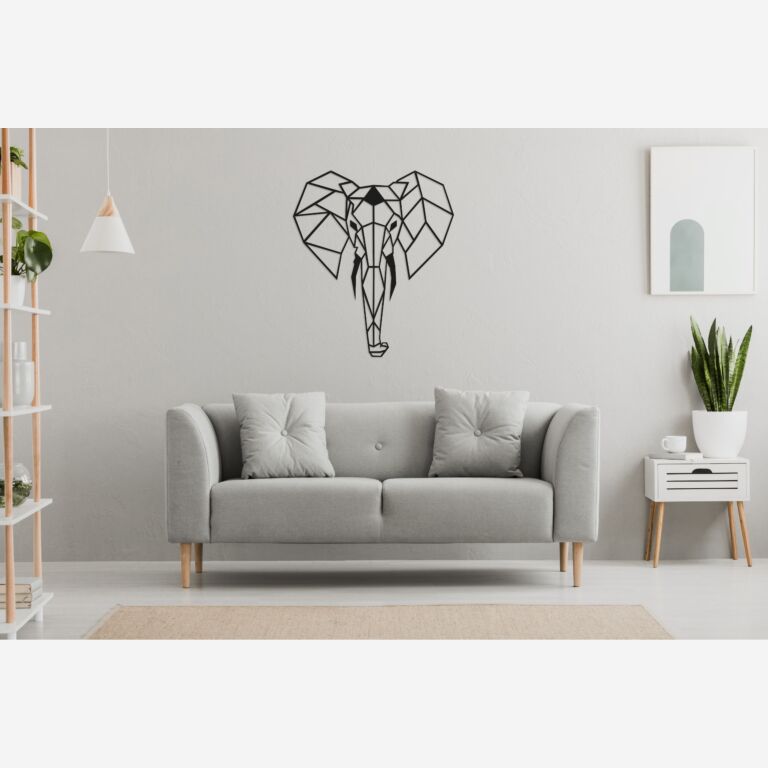 Décoration murale en métal Éléphant 2.0