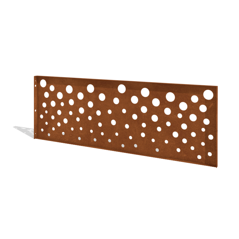 Clôture en acier corten H Panneau B 180 x 63,3 cm