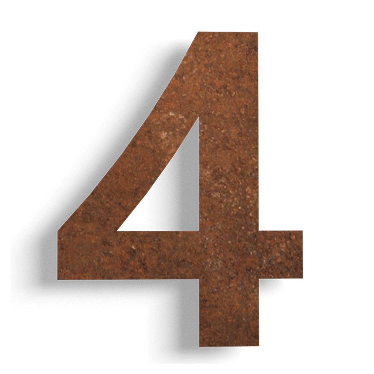 Maison en acier corten numéro 4 - 15 cm