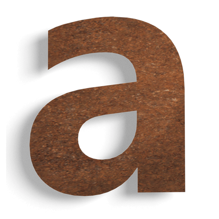 Maison en acier corten numéro a - 30 cm