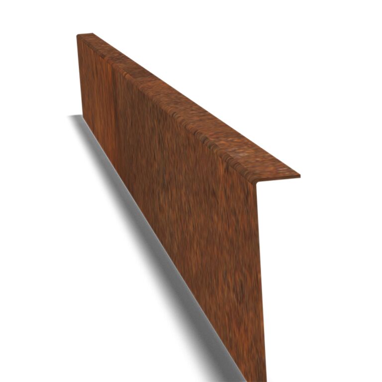 Bordure en acier corten à bord replié 12 cm kit complet pour 24 mètres