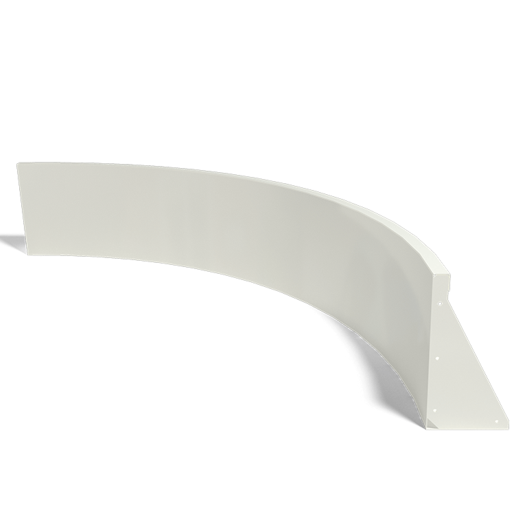 Paroi de soutènement en acier thermolaqué courbe intérieure 150 x 150 cm (hauteur 40 cm)