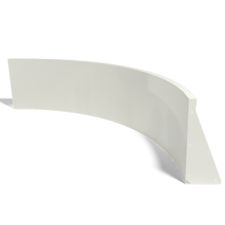 Acier peint par poudrage Courbe intérieure 150 x 150 cm (hauteur 50 cm)