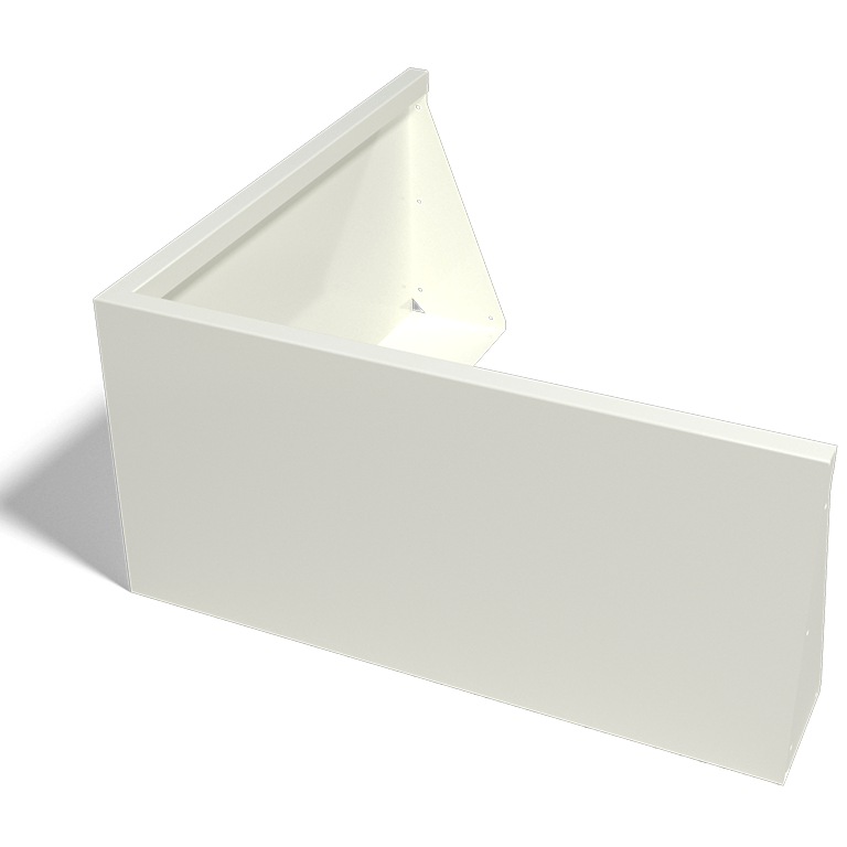 Mur de soutènement en acier peint par poudrage, angle extérieur 100 x 100 cm (hauteur 50 cm)