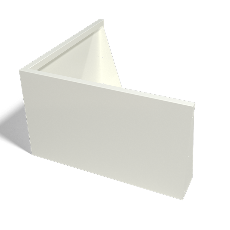 Mur de soutènement d'angle extérieur en acier peint par poudrage 100 x 100 cm (hauteur 60 cm)