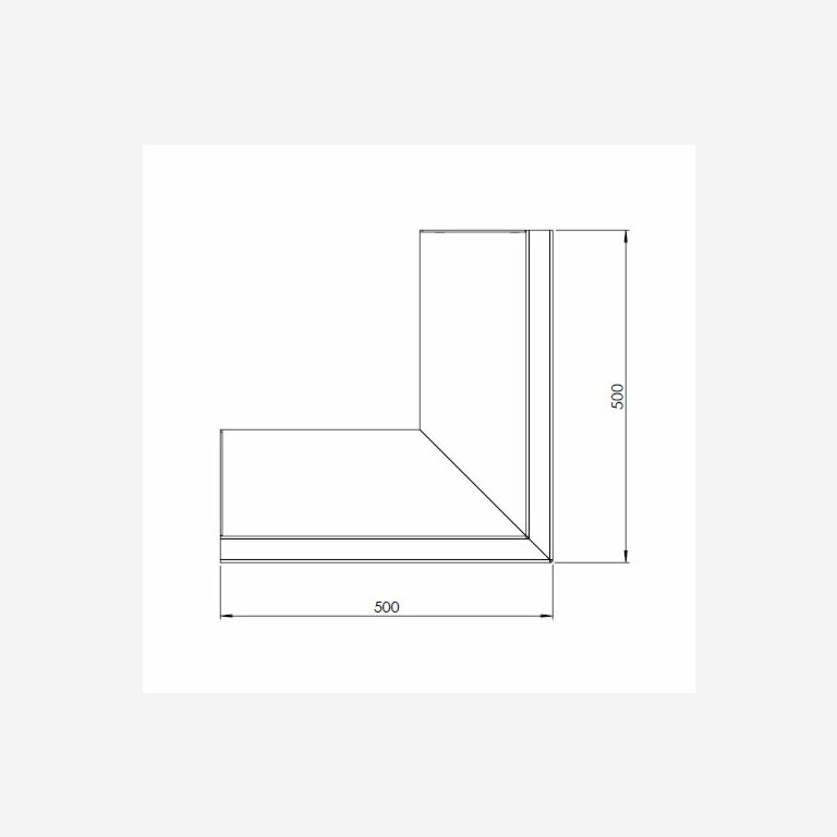 Mur de soutènement en acier peint par poudrage, angle extérieur 50 x 50 cm (hauteur 60 cm)