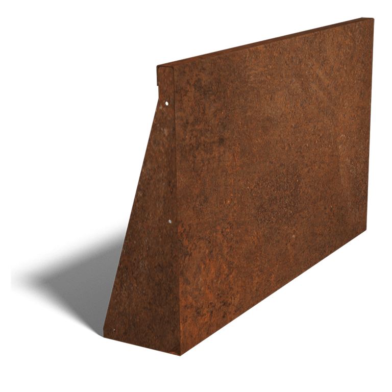 Mur de soutènement en acier corten droit 100 cm (hauteur 60 cm)