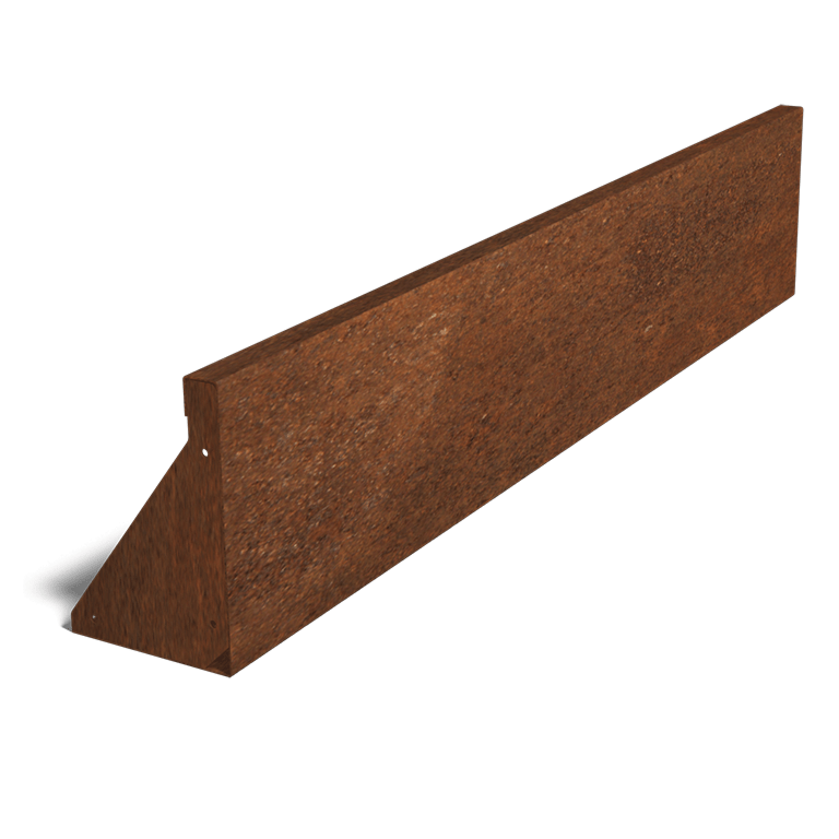 Mur de soutènement en acier corten droit 150 cm (hauteur 30 cm)