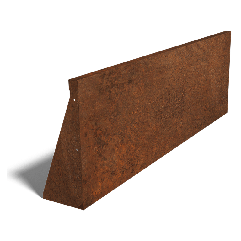 Mur de soutènement en acier corten droit 150 cm (hauteur 50 cm)
