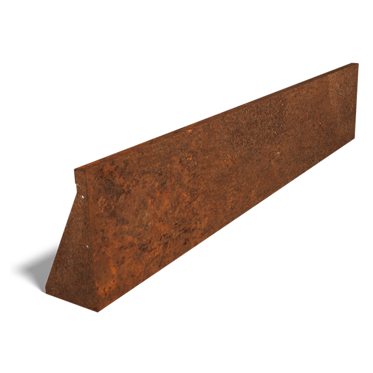 Mur de soutènement en acier corten droit 200 cm (hauteur 40 cm)