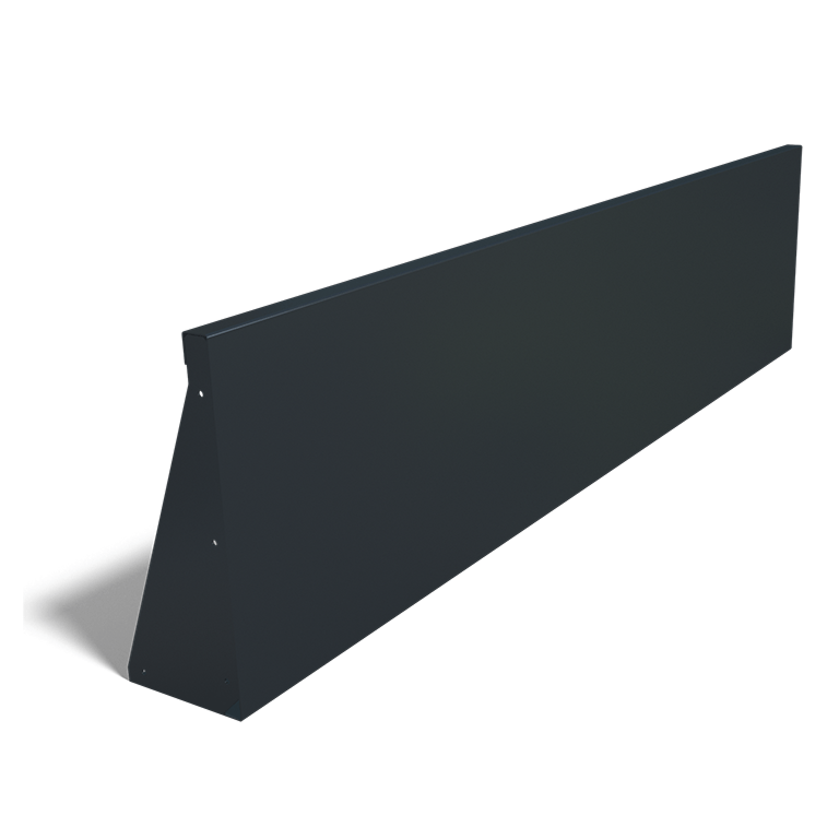 Mur de soutènement en acier peint par poudrage droit de 200 cm (hauteur 50 cm)