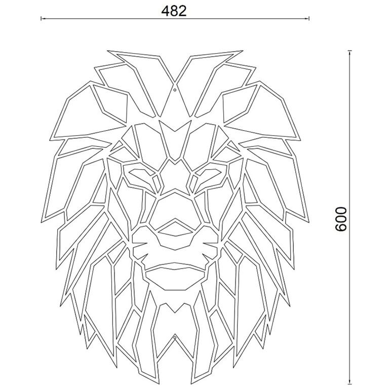 Décoration murale en métal Lion 1.0