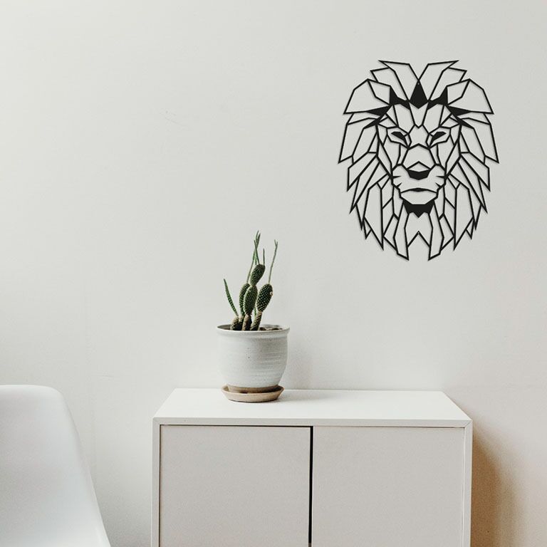 Décoration murale en métal Lion 1.0