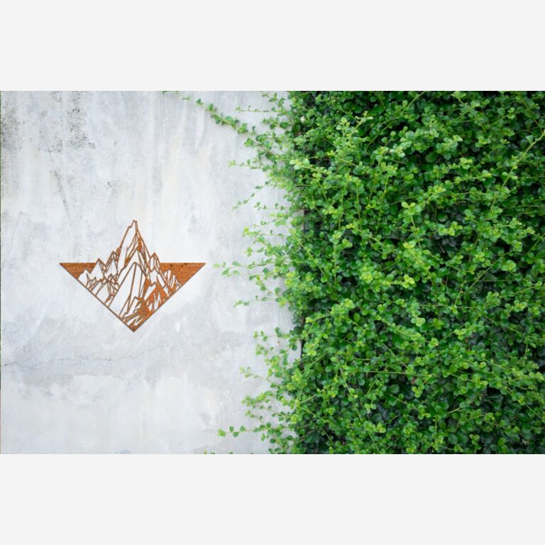Décorations murales en acier corten Montagne
