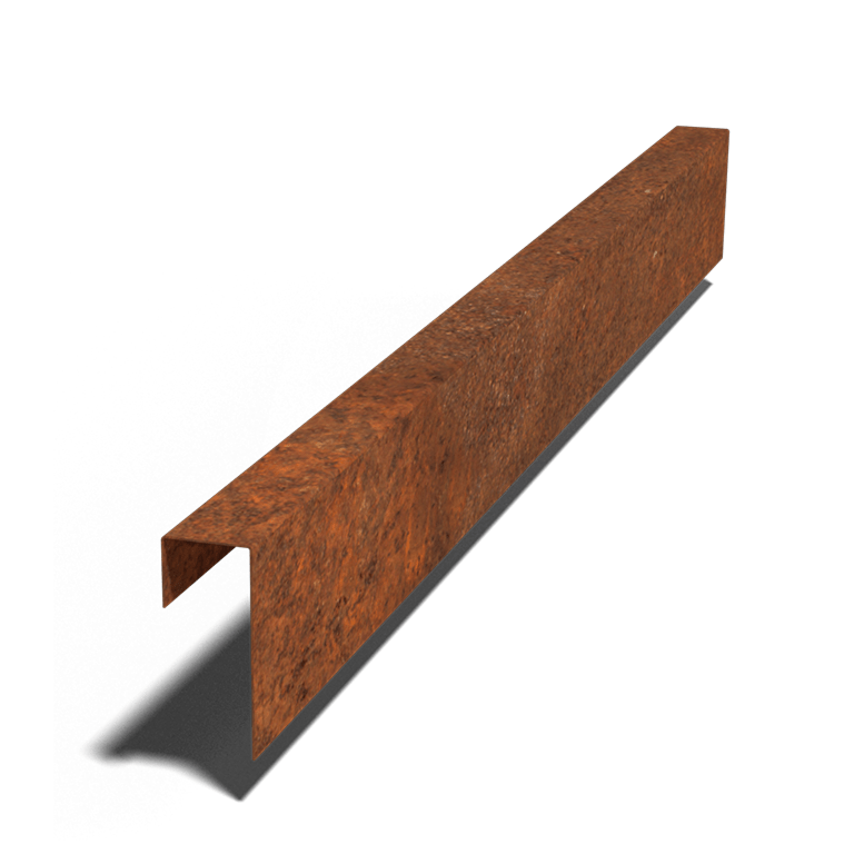 Profilé de transition en acier Corten 15 x 6 x 5 cm (longueur 150 cm)