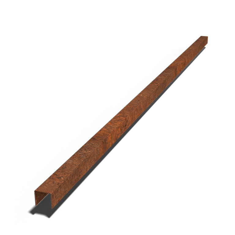 Profilé de transition en acier Corten 5 x 5 x 5 cm (longueur 240 cm)