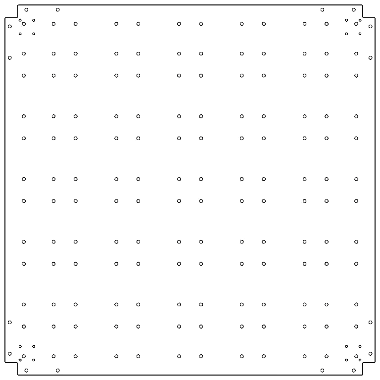 Plaque inférieure en acier galvanisé 120 x 120 cm