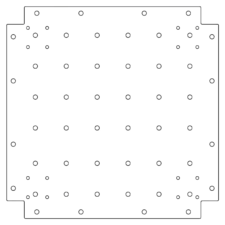 Plaque inférieure en acier galvanisé 50 x 50 cm