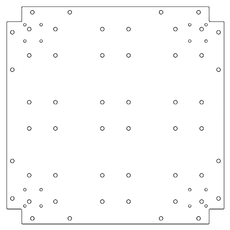 Plaque inférieure en acier galvanisé 60 x 60 cm