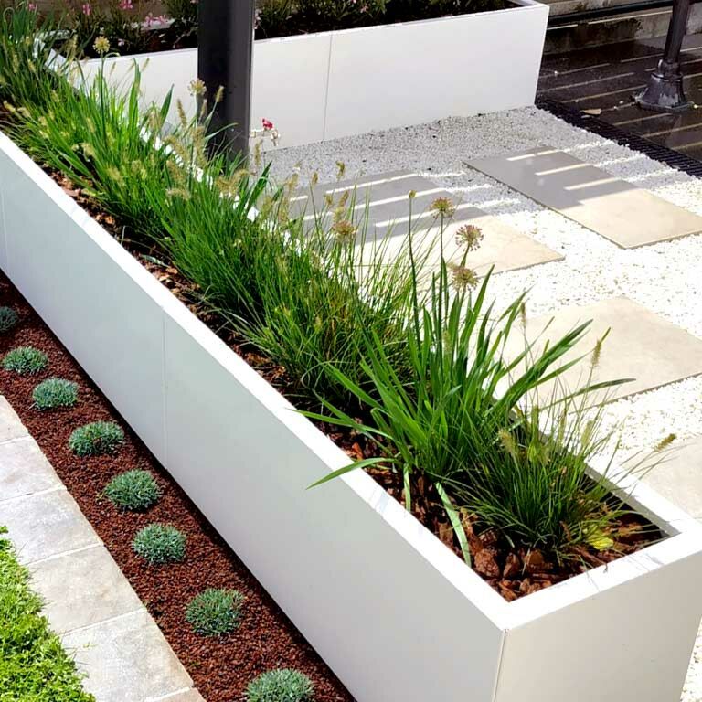Jardinière en acier thermolaqué Texas xxl 480 x 40 cm
